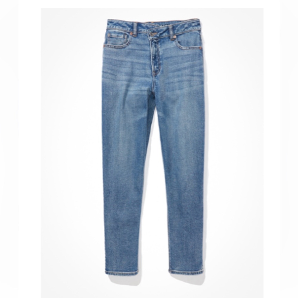 AE Stretch Crossover Highest Waist Mom Jean size 6